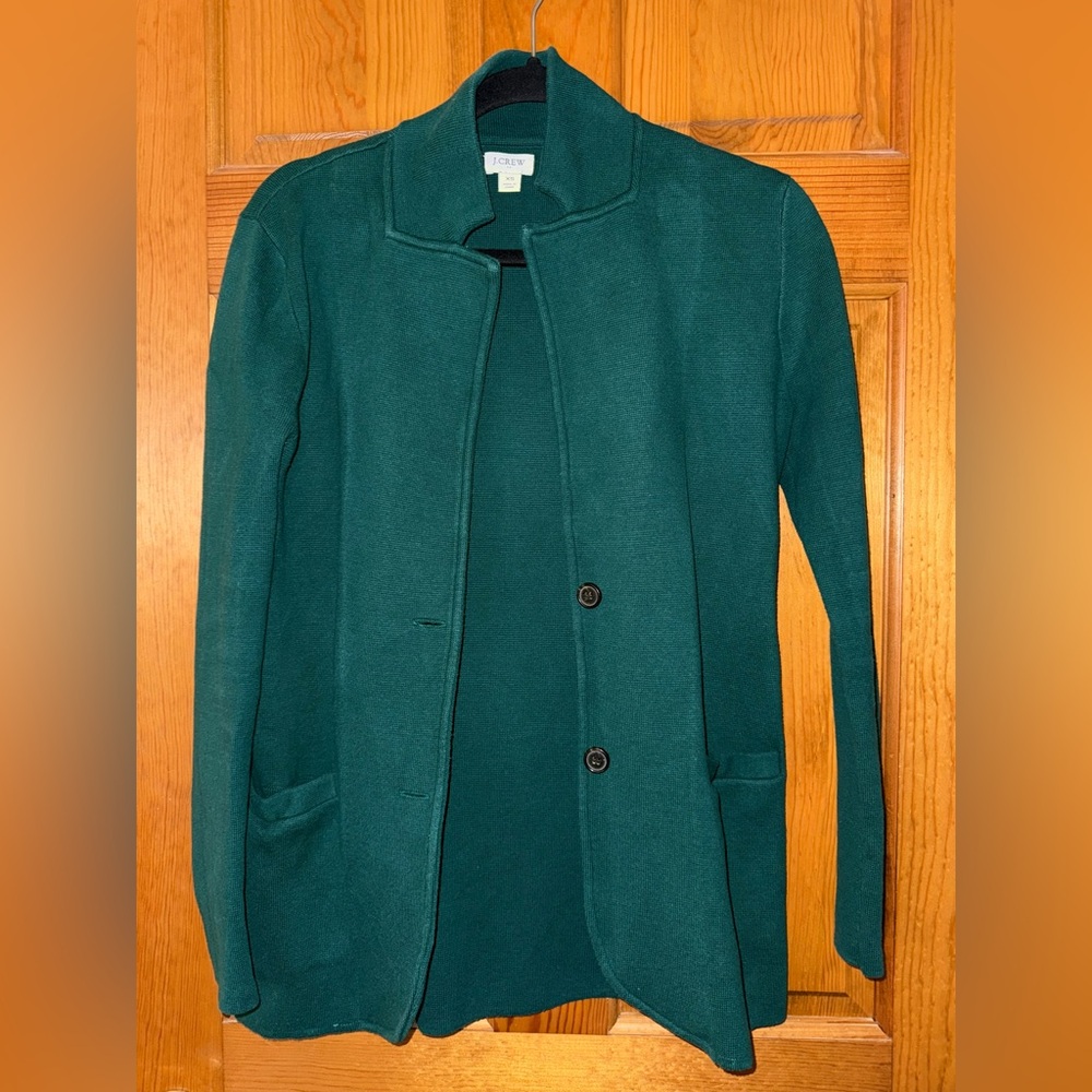 J. Crew Factory Sweater Blazer Academy Ivy Green Size XS Extra Small